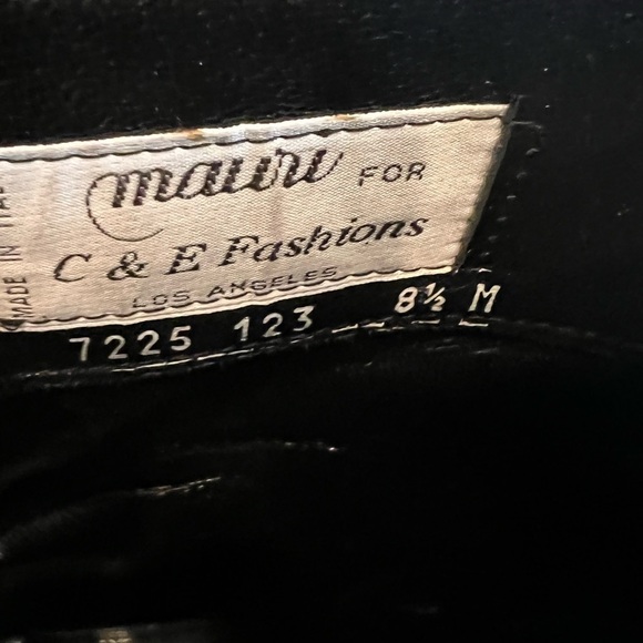 Men’s MAURI Black Hand Made OSTRICH Side Zip Boots Size 8.5 Made In Italy main image 5